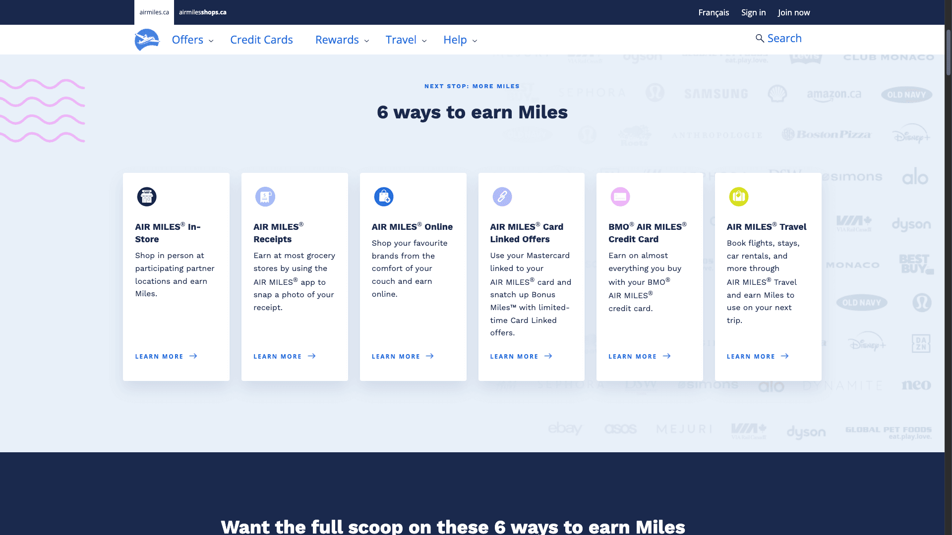 Air Miles Landing Portal, 6 Ways to Earn