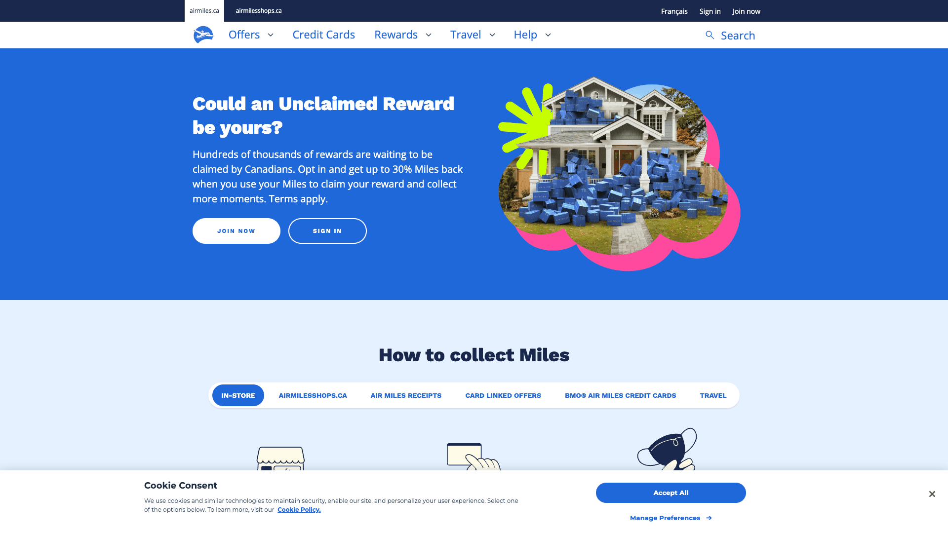 Air Miles Landing Portal