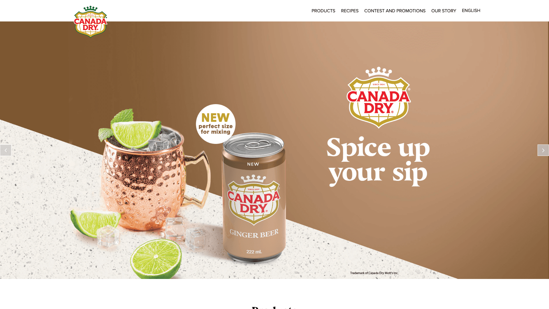 Canada Dry - Website