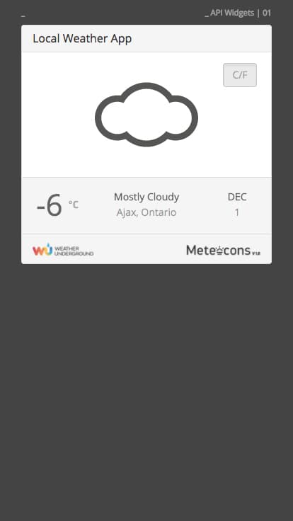 Early Software Engineering - Weather Widget Mobile