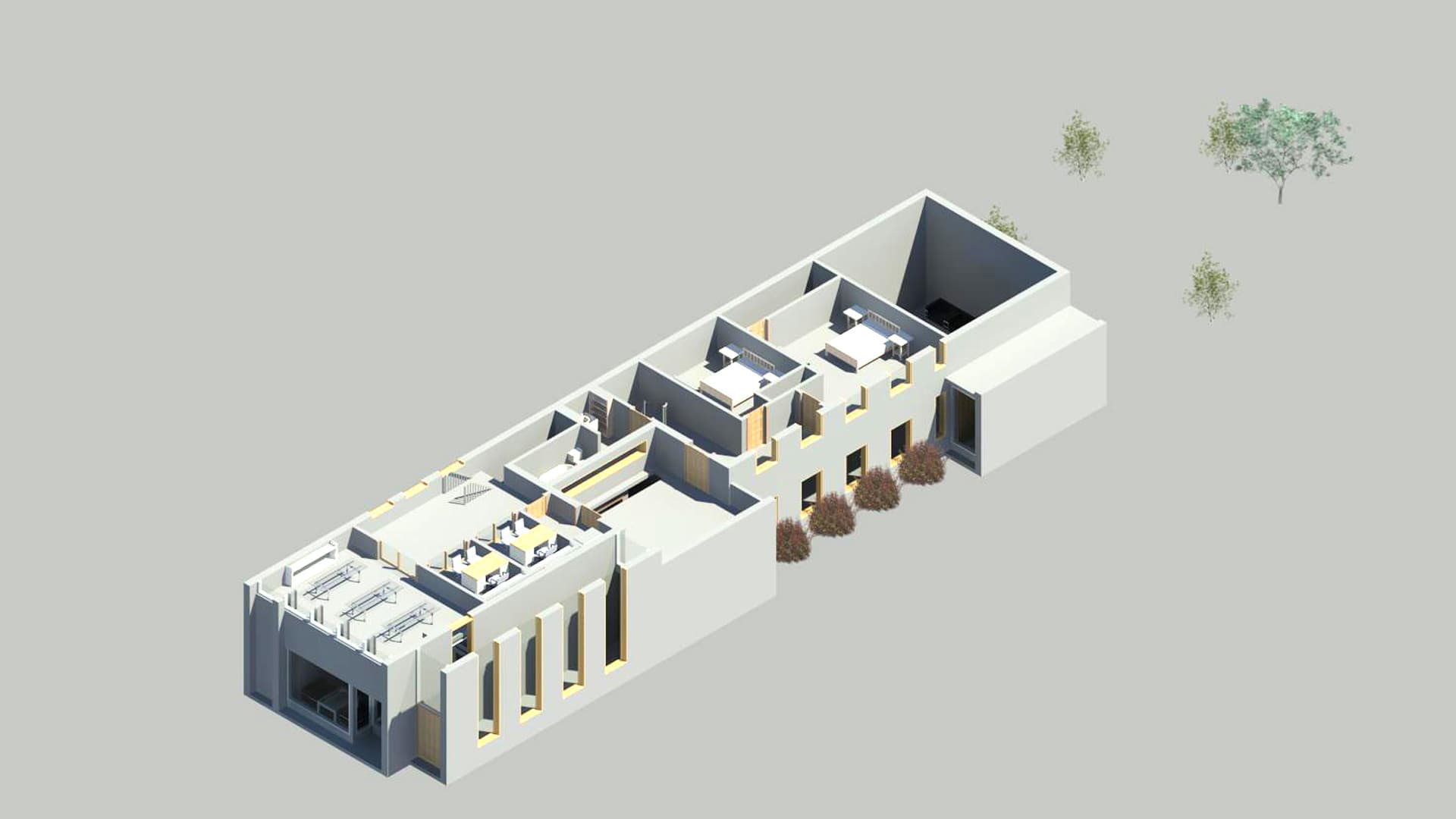 Interior & Architecture Design - 1800's Queen St. Modernization Cutaway