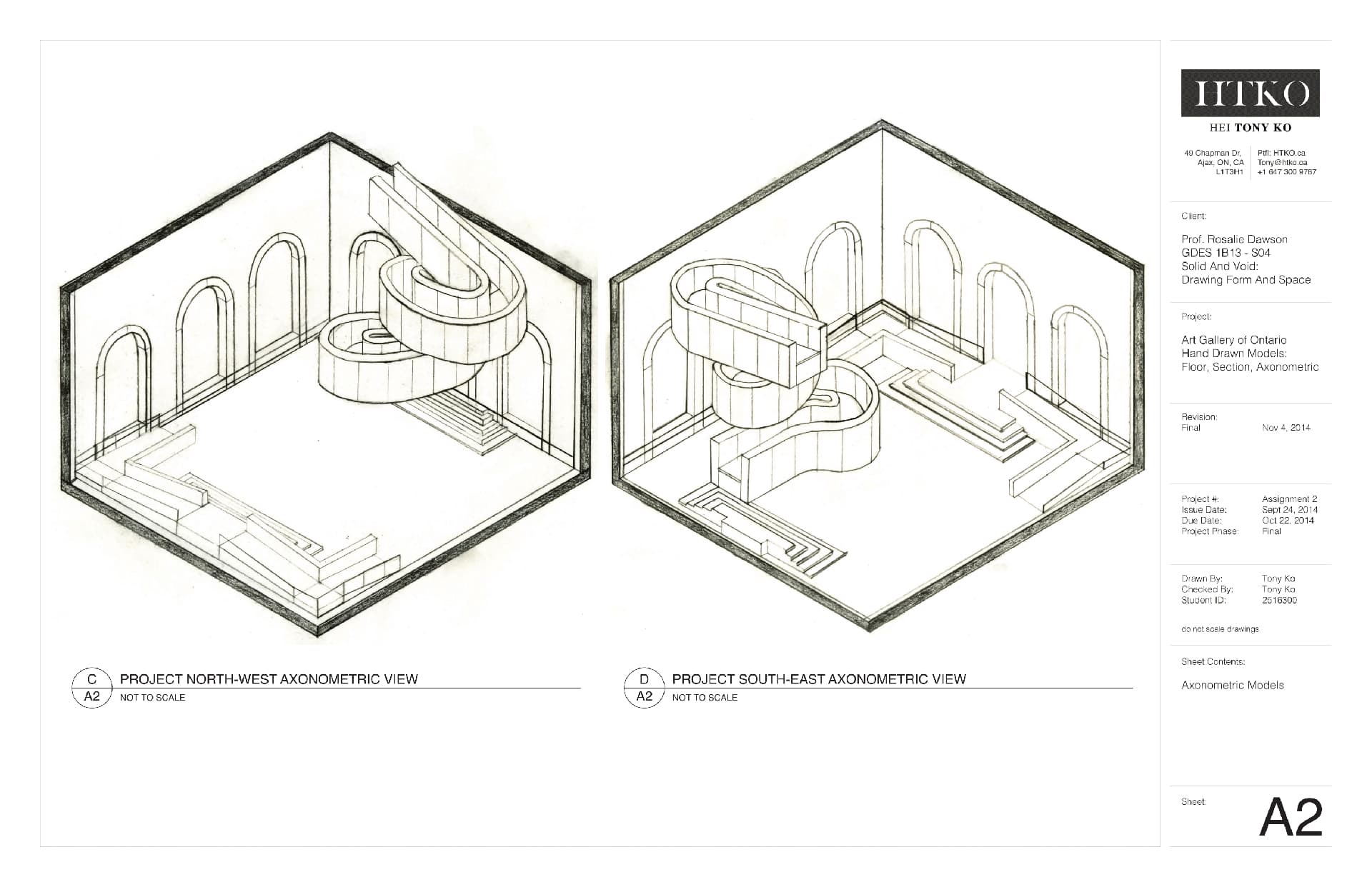 Interior & Architecture Design - AGO Staircase Technical Drawing