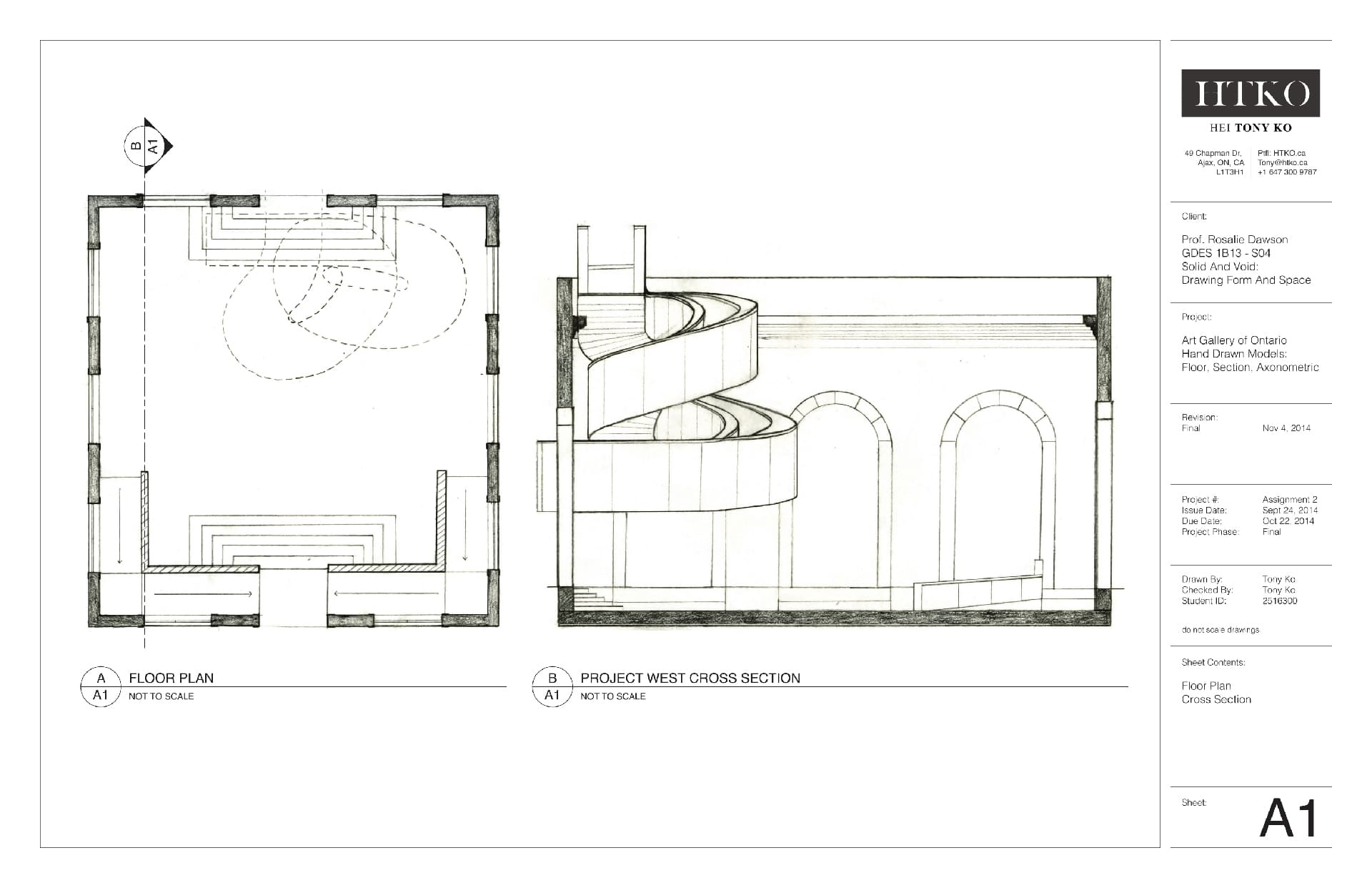 Interior & Architecture Design - AGO Staircase Technical Drawing