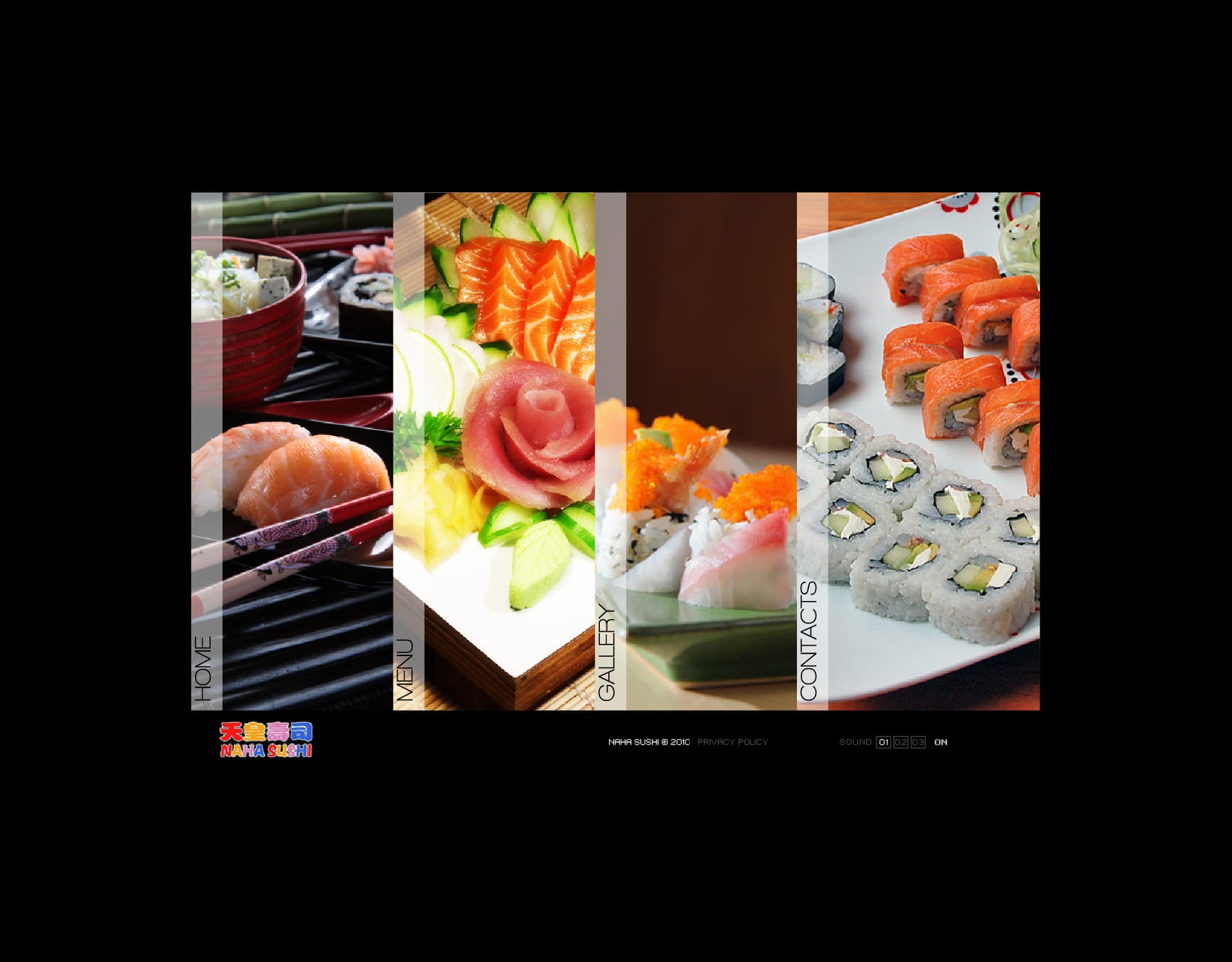 Web 1.0 Era Web Design - Naha Sushi Flash Website