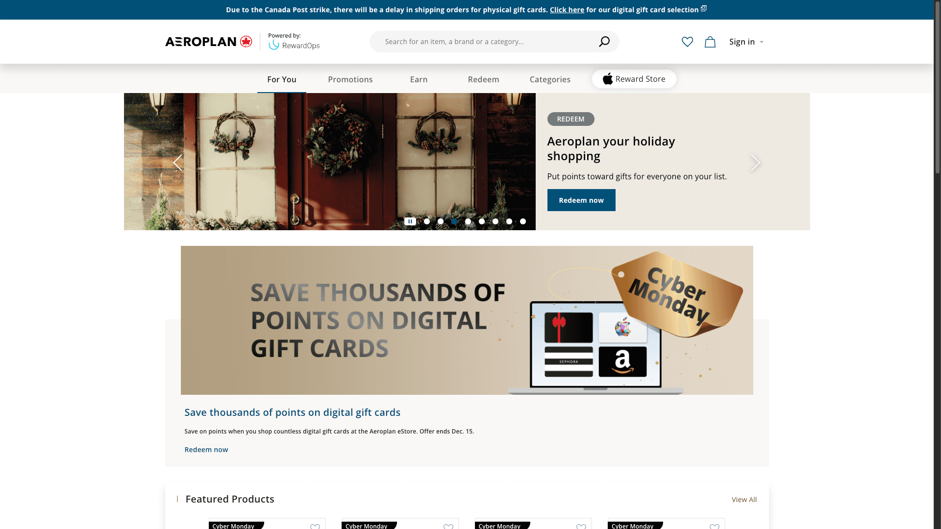 Aeroplan eStore — Initial Architecture and MVP
